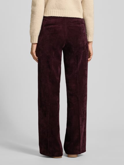 CAMBIO Wide Fit Cordhose mit Bügelfalten Modell 'Amelie' Bordeaux 5