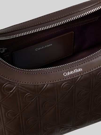 CK Calvin Klein Henkeltasche mit Allover-Logo-Prägung Dunkelbraun 3