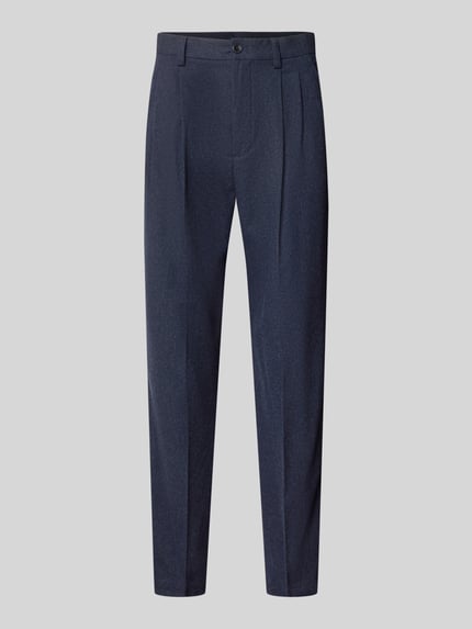 Lindbergh Straight Fit Stoffhose mit Baumwoll-Anteil Marine 2