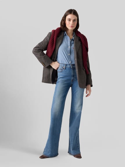 Levi's® 300 Bootcut-Jeans aus Baumwoll-Mix  Blau 1