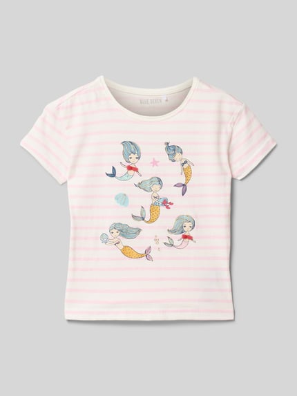 Blue Seven T-Shirt mit Motiv-Print Rosa 1