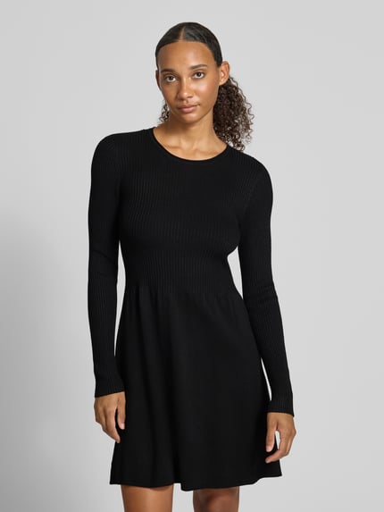 ONLY Regular Fit Strickkleid aus Viskose-Mix Modell 'ALMA' Black 4