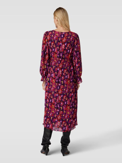 Fabienne Chapot Midikleid mit Allover-Muster Modell 'Pauline' Hellrot 5