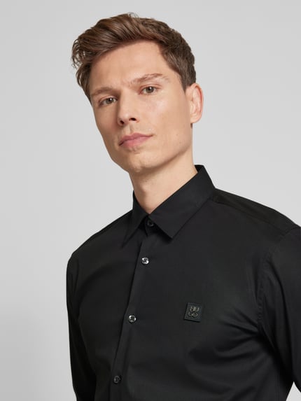 HUGO Koszula casualowa z listwą guzikową model ‘Ermo’ Czarny 3