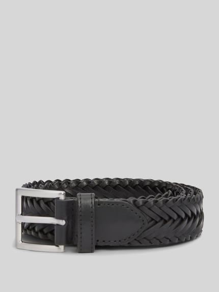 Tommy Hilfiger Gürtel aus echtem Rindsleder Modell 'SOHO BRAID 3.0' BLACK 2