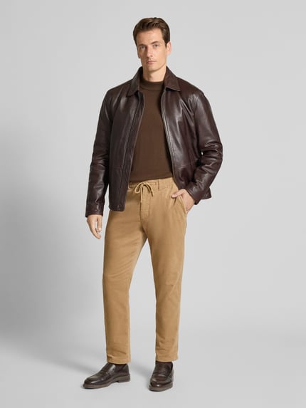 MCNEAL Tapered Fit Cordhose mit Strukturmuster Beige 1