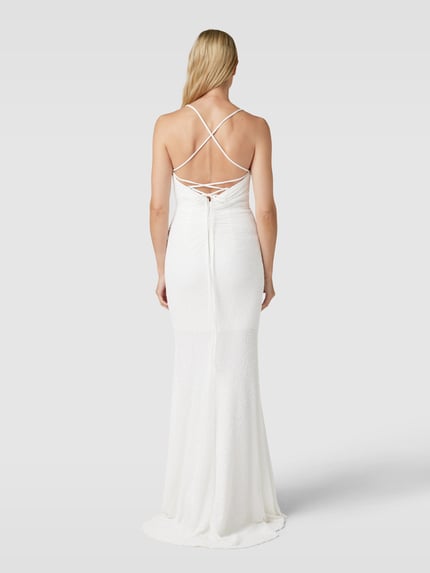 Mascara Brautkleid mit Paillettenbesatz Offwhite 5