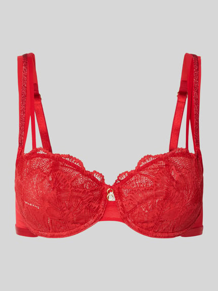 Triumph Balconette-beugelbeha met speciaal gesneden cupconstructie Rood - 1