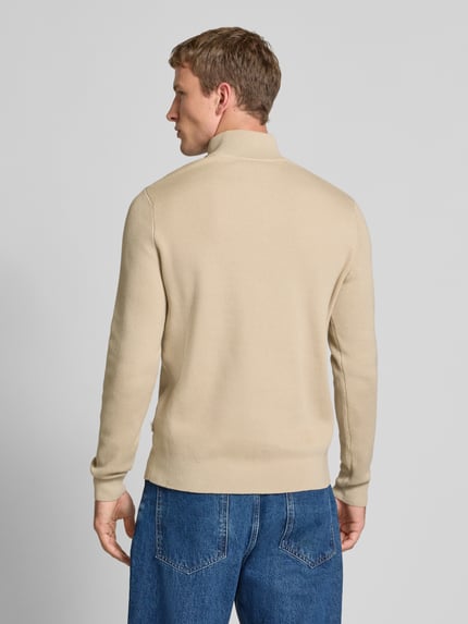 ONLY & SONS Regular Fit Troyer aus Baumwoll-Mix Modell 'PHIL' Beige Melange 5