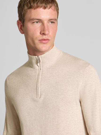 ONLY & SONS Regular fit schipperstrui van een mix van katoen en viscose, model 'LOUI' Offwhite gemêleerd - 3