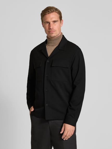 Antony Morato Regular fit overhemdjack met reverskraag Zwart - 4