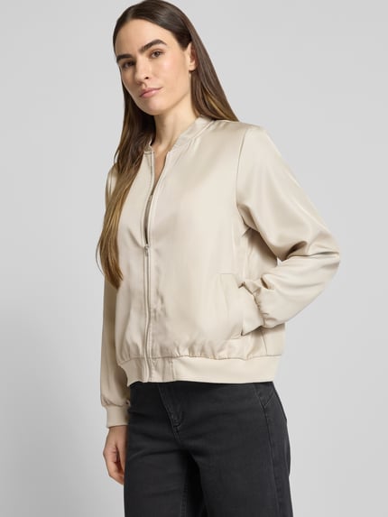 VILA Bomberjacke mit Stehkragen Modell 'PAPAYA' Beige 3
