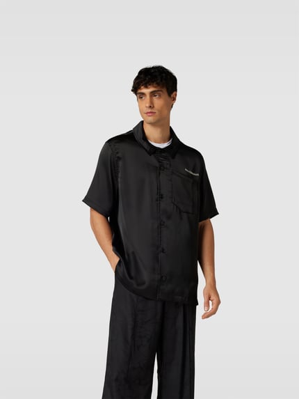 HAN Kjobenhavn Vrijetijdsoverhemd met labelstitching Zwart - 4