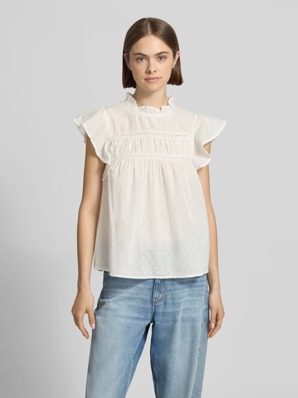 ONLY Regular Fit Blusentop aus reiner Baumwolle Modell 'KATTI' Offwhite 4