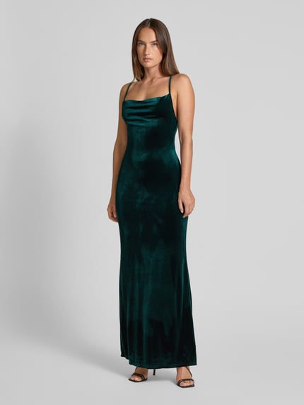 Lipsy Abendkleid mit Spaghettiträgern Dunkelgruen 4