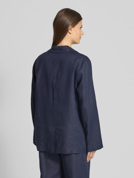 Christian Berg Woman Leinenblazer mit Paspeltaschen Dunkelblau 5