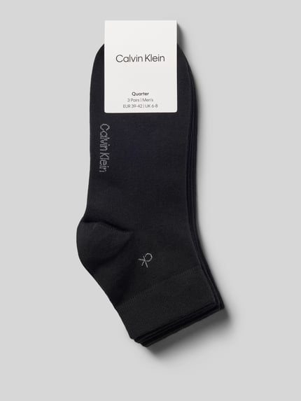 Produktfoto, Socken aus Baumwoll-Mix im 3er-Pack von CK Calvin Klein in Schwarz mit glatter Textur, Herren Socken von CK Calvin Klein