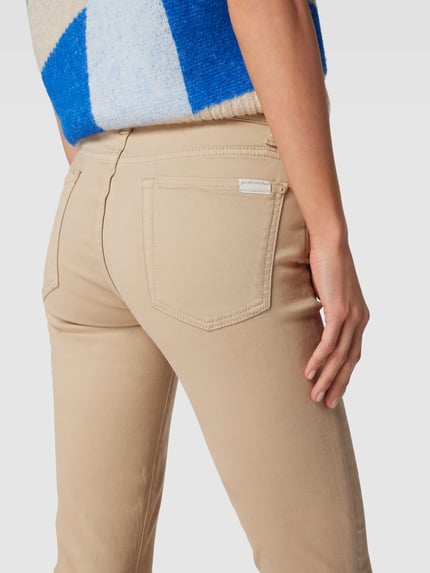 7 For All Mankind Skinny Fit Stoffhose mit Stretch-Anteil Beige 3