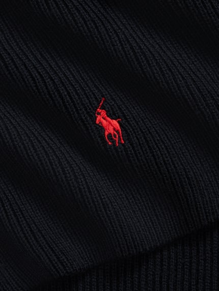 Polo Ralph Lauren Mütze und Schal im Set aus reiner Wolle Black 2