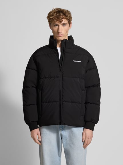 PEGADOR Puffer Jacket mit Label-Stitching Black 4