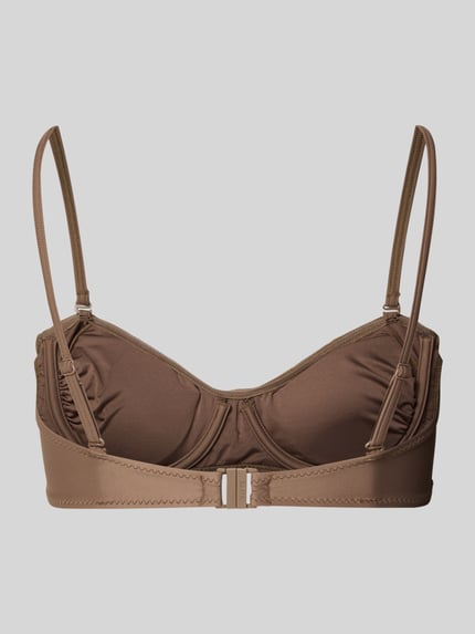 Produktfoto, Bikini-Oberteil mit Spaghettiträgern Modell 'Kelli' von Barts aus Material-Mix mit Stretch-Anteil, Hakenverschluss, Bandeau Fit, braun, glatte Oberfläche