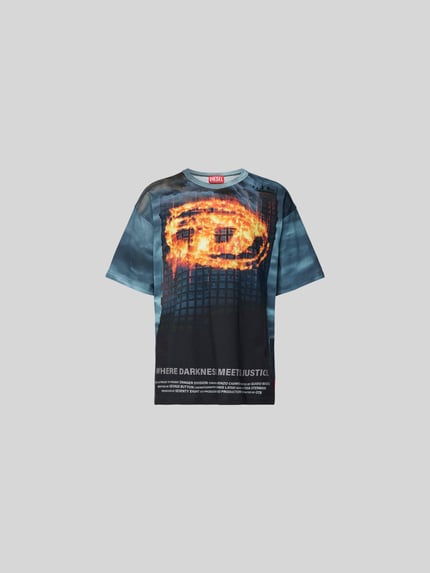 Diesel oversized t-shirt van puur katoen Donkergrijs - 2