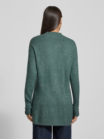 VERO MODA Oversized Strickpullover mit Mock Neck Modell 'LEFILE' Schilf Melange 5