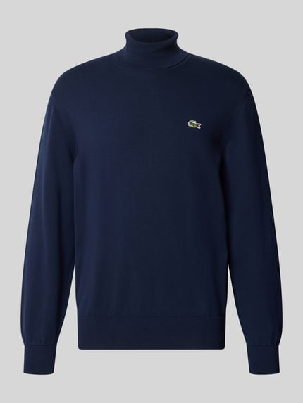 Lacoste Regular Fit Pullover aus reiner Baumwolle Dunkelblau 2