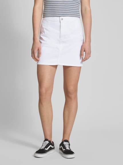 Calvin Klein Jeans Jeansrock mit Knopfverschluss Weiss 4
