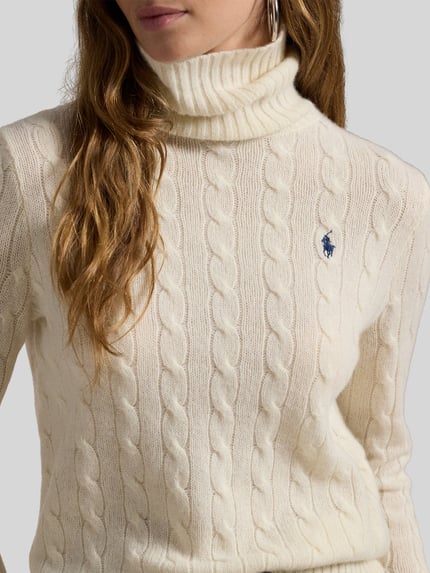 Polo Ralph Lauren Regular Fit Rollkragenpullover aus Woll-Kaschmir-Mix Ecru 3