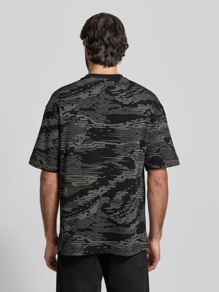 BOSS Orange T-shirt z czystej bawełny w kroju regular fit model 'TE_WILDNATURE' Czarny 5