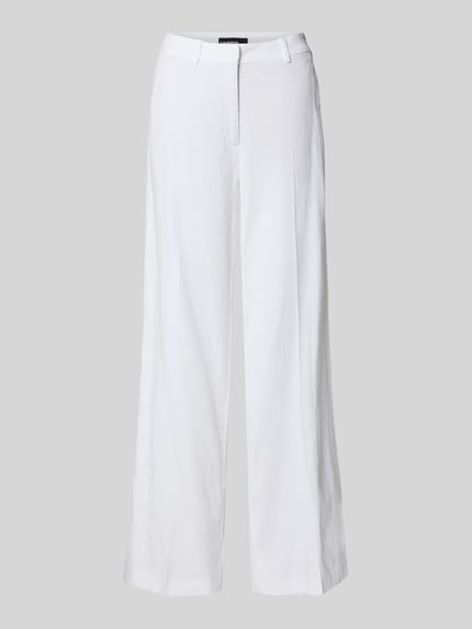 Broek van Linnenmix met Persplooien Model 'MIRA' Shop The Look MANNEQUINE