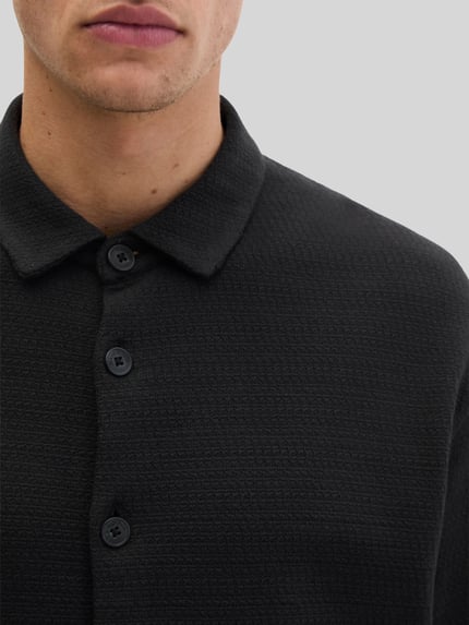 Marc O'Polo Loose Fit Freizeithemd aus Baumwoll-Mix Black 3