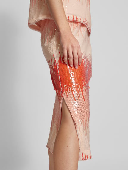 s.Oliver BLACK LABEL Midirok met pailletten en elastische band Rood - 3