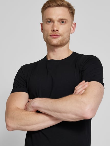 s.Oliver BLACK LABEL Regular Fit T-Shirt mit Rundhalsausschnitt Black 3