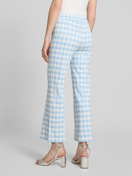 SEDUCTIVE Broek in verkorte pasvorm met persplooien, model 'NANETTE' Lichtblauw - 5
