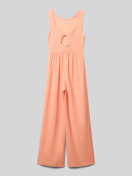 Produktfoto, Regular Fit Jumpsuit ohne Ärmel von s.Oliver RED LABEL, kolor jednolity, krój regular fit, okrągły dekolt, szerokie ramiączka, tkanina żakardowa