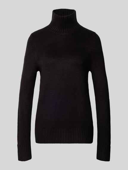 Jake*s Casual Rollkragenpullover mit breiten Rippbündchen Black 1
