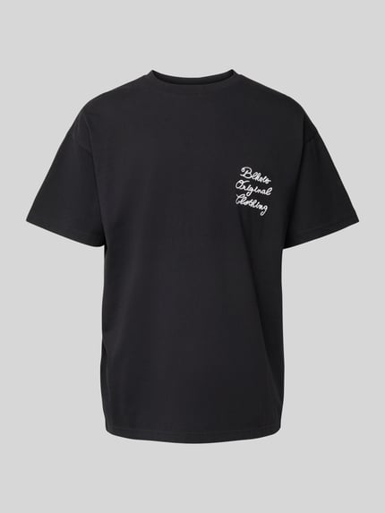 BLKVIS T-shirt met labelstitching, model 'PRIMAVERA' Zwart - 2