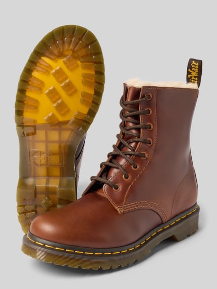 Dr. Martens Schnürstiefel mit Logo-Patch Modell 'Serena' Cognac 4