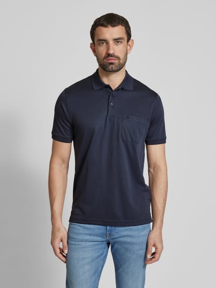 RAGMAN Regular Fit Poloshirt mit Brusttasche Marine 4