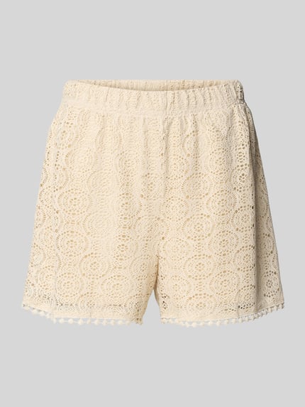 VERO MODA Regular Fit Shorts mit Ausbrenner-Effekt Modell 'MAYA' Offwhite 2