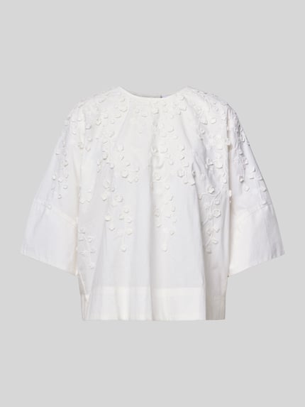 Bluse mit floraler Zier-Applikation Shop The Look MANNEQUINE