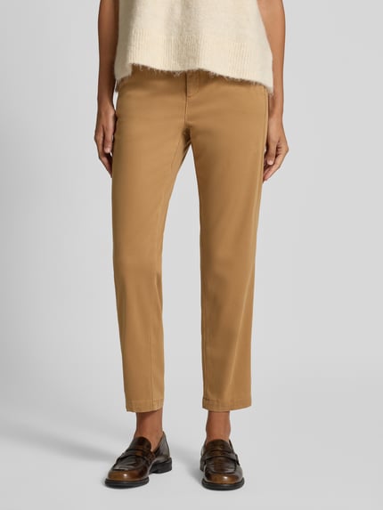 MAC Chinosy z detalem z logo model ‘CHINO TURN UP’ Beżowy 4