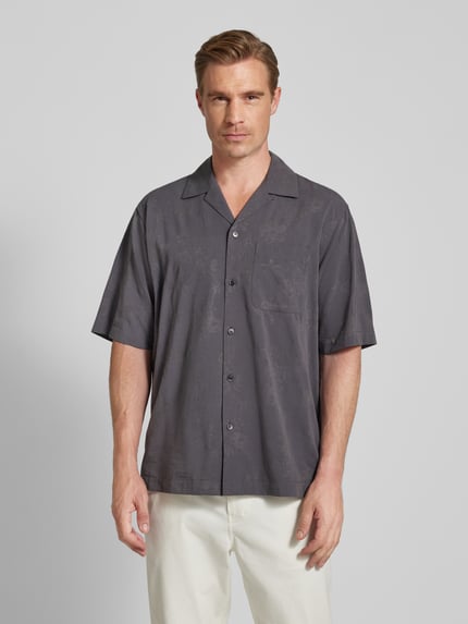 Scotch & Soda Freizeithemd mit Umlegekragen Mittelgrau 4