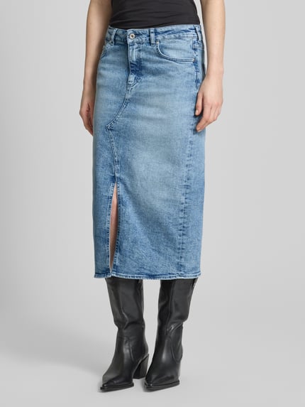 Mustang Jeansrok in 5-pocketmodel, model 'Eureka' Jeansblauw - 4