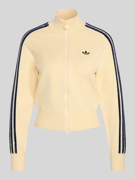 adidas Originals Regular Fit Strickjacke aus Viskose-Mix Ecru 2