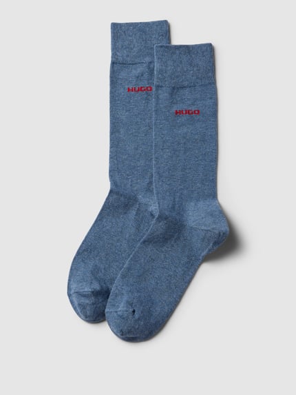 HUGO Socken mit Label-Detail im 2er-Pack Hellblau 1