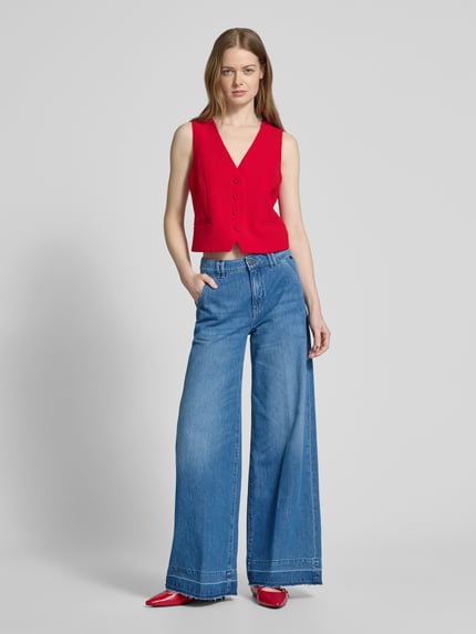 GANG Wide leg jeans met steekzakken model 'MONA' Blauw - 1