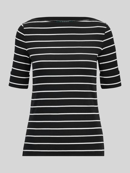 Lauren Ralph Lauren Slim Fit T-Shirt aus Baumwoll-Mix Modell 'JUDY' Black 2
